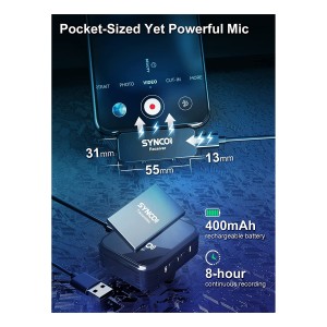 میکروفون یقه ای بی سیم سینکو مدل G1T رابط Type-C